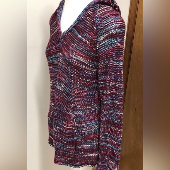 Eddie Bauer Women’s New Long Sleeve Pull Over Sweater Hoodie Sz M Dark Berry $90 - Picture 2 of 10